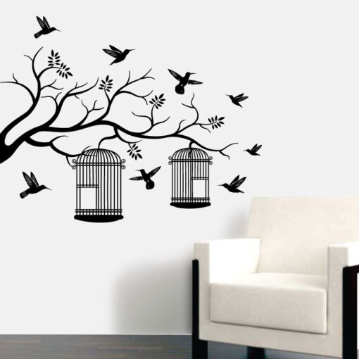 Pássaros em Liberdade em vinil autocolante decorativo de parede.