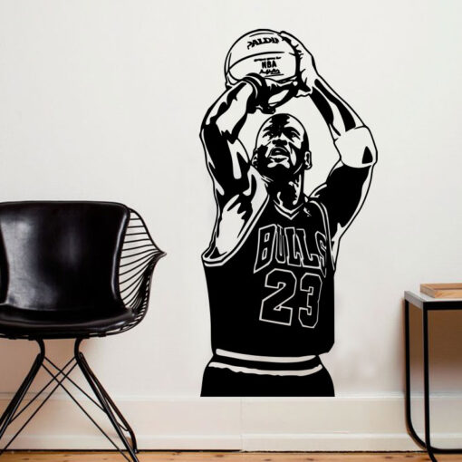 Jogador de basquetebol. Autocolante decorativo de parede