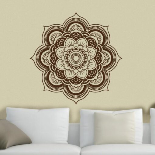 Mandala em vinil autocolante decorativo de parede