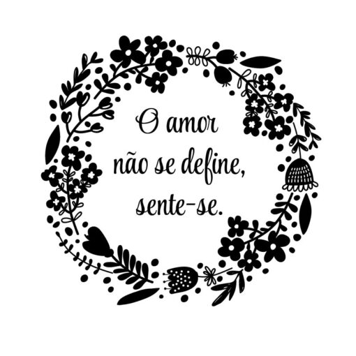 O amor não se define sente-se autocolante de parede