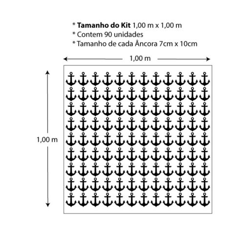 Pack autocolante decorativo Âncoras para decoração infantil.