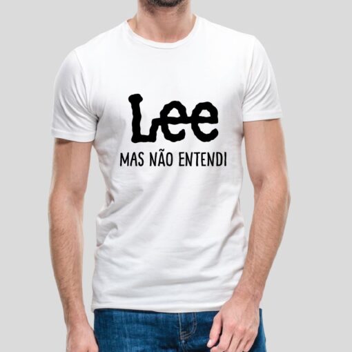 T-shirt Lee mas não entendi. T-Shirts para Homem100% Algodão, moderna e básica de manga curta com visual contemporâneo
