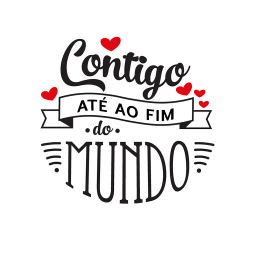 Contigo até ao fim do mundo autocolante decorativo de parede