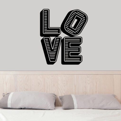 Palavra Love blocos de letras autocolante de parede