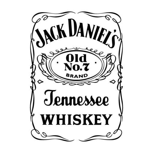 Jack Daniels autocolante em vinil decorativo de parede. Autocolante para fans de bom whisky