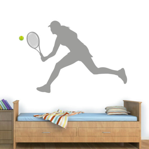Jogadora de ténis autocolante de parede